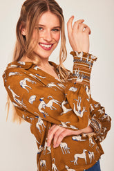 BRAUNES PAPAGEIEN-HEMD